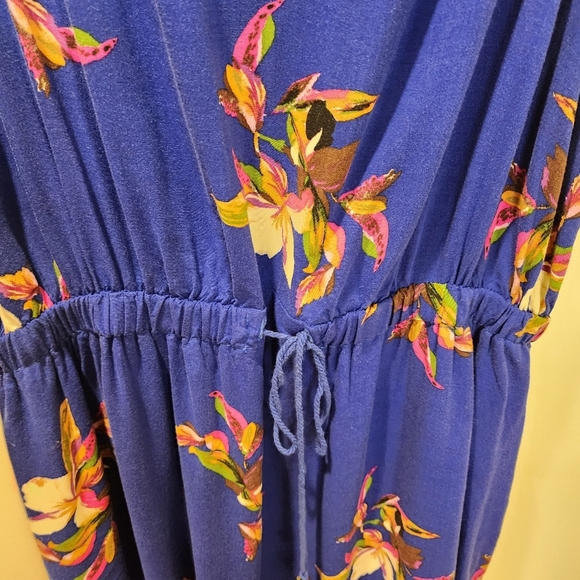 A New Day Floral Blue Sleeveless Casual Maxi Dress Size L - Picture 6 of 16